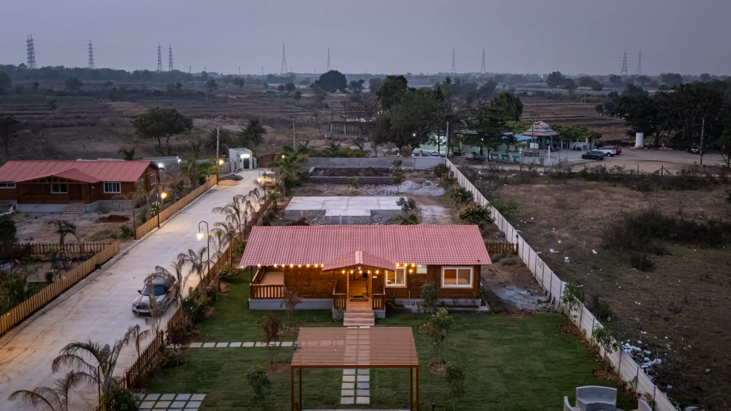 Aerial view of Rustic Wood