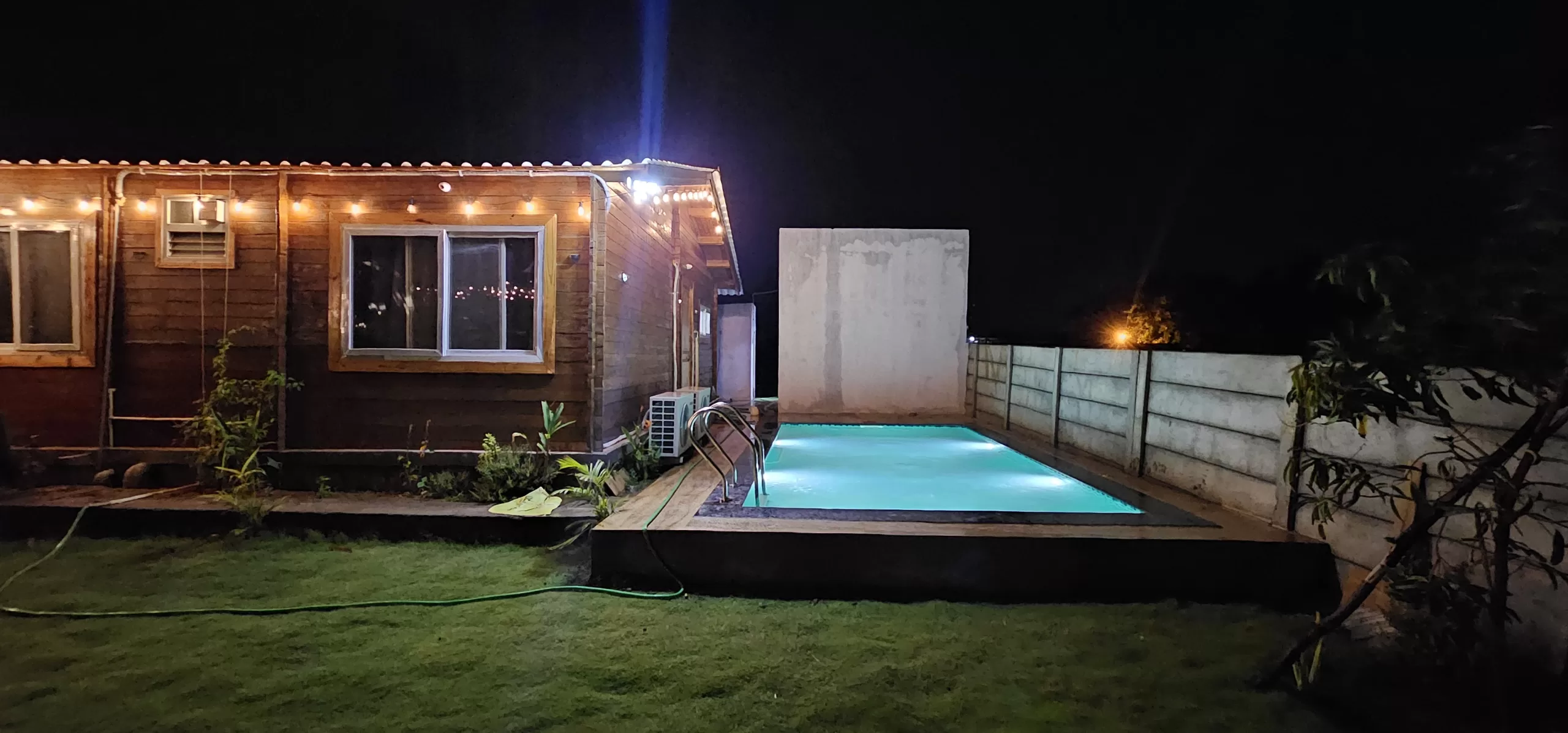 Rustic Wood pool view